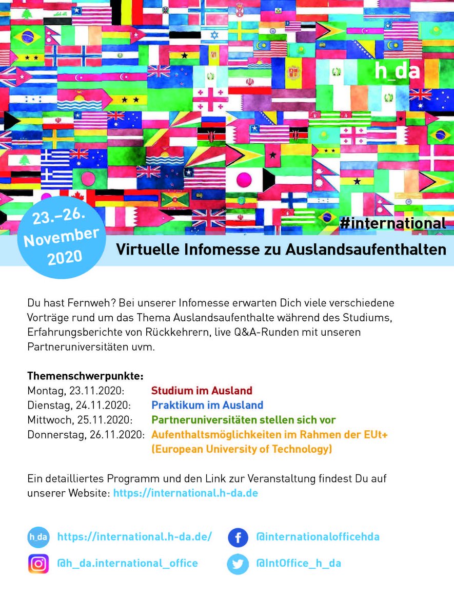 Infomesse Ausland 23.-26.11.2020