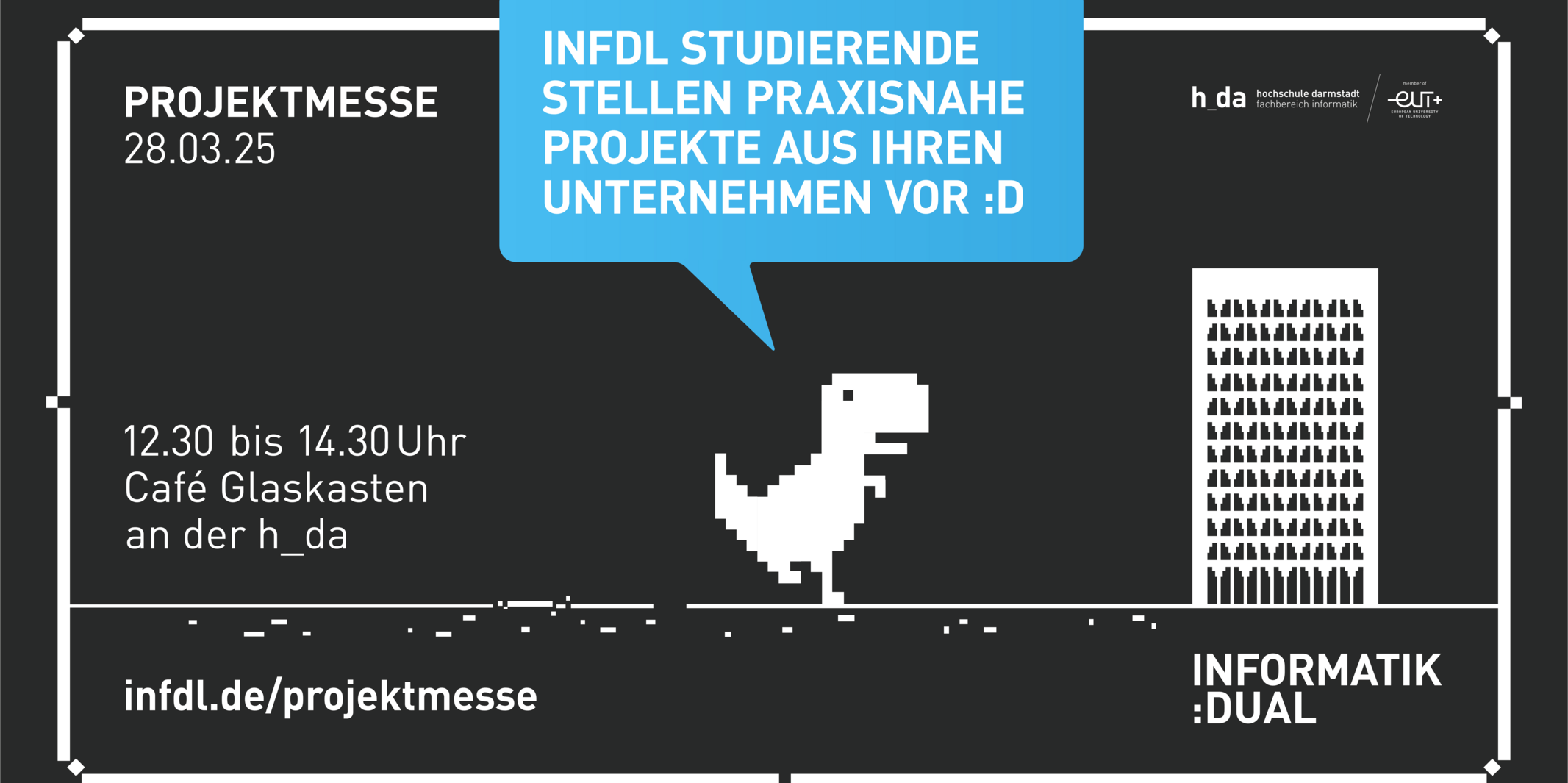  Einladung zur INFDL Projektmesse des Wintersemesters 2024/2025 